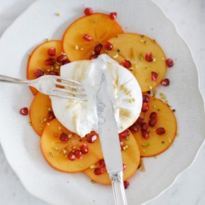 Wintery Kaki Persimmon Caprese Salad