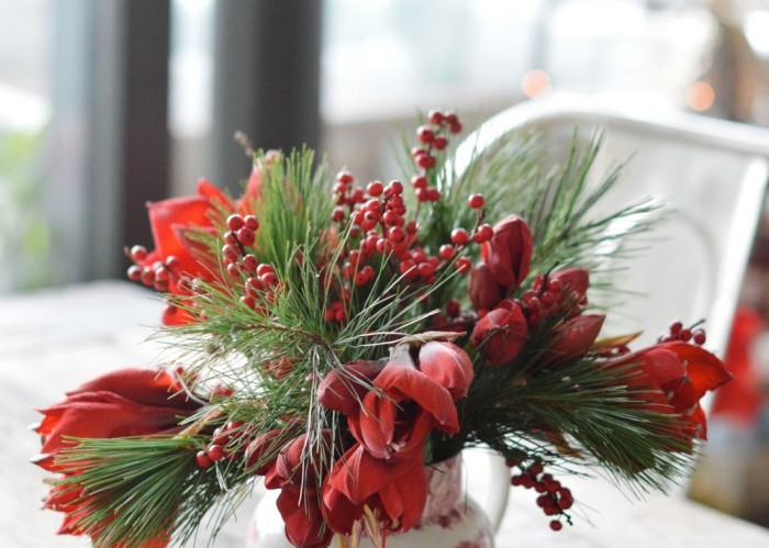 christmas amaryllis deko