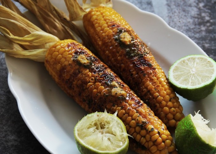 Corn on the cob grilled