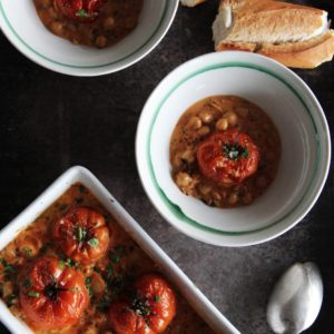 Roasted Tomatoes & Chickpea Curry