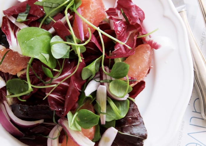 winter salad radicchio citrus