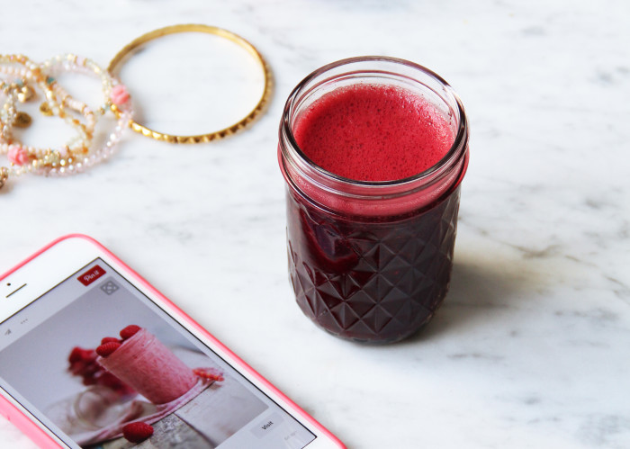 red beet juice with kale