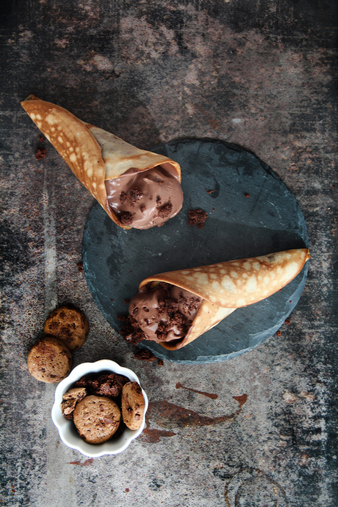Chocolate Ice Cream & Home Made Cones