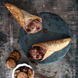 Chocolate Ice Cream & Home Made Cones
