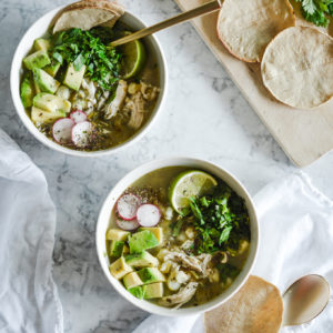 Slow Cooker Posole Verde de Pollo
